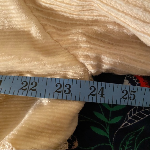 Sz L Ivory mixed media long bohemian coat - Picture 8 of 16